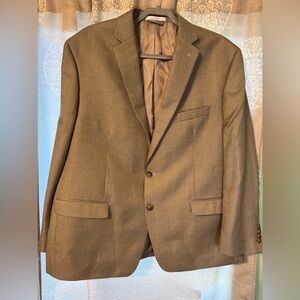 Brown and Cream Men’s Ralph Lauren Suit Jacket Size 48R RN# 90736